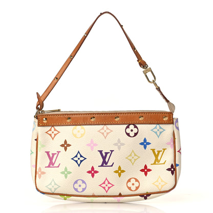 Louis Vuitton Monogram Multicolor Pochette Accessories White 1 of 8
