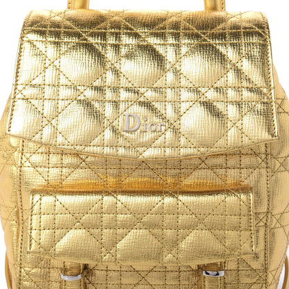 Christian Dior Metallic Grained Calfskin Small Stardust Backpack Gold 8 of 8