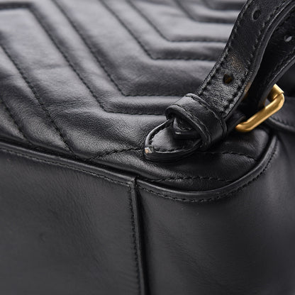 Gucci Calfskin Matelasse GG Marmont Backpack Black 8 of 11