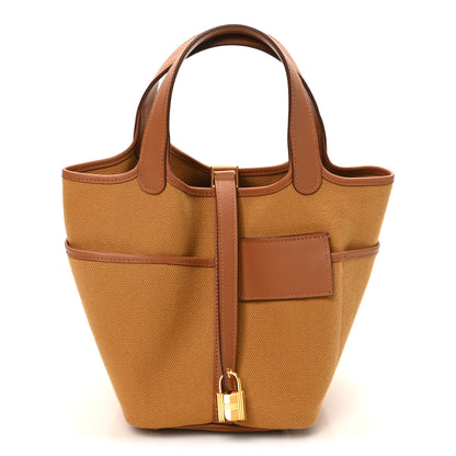 Hermes Toile Goeland Swift Cargo Picotin Lock 18 Desert Gold 1 of 10