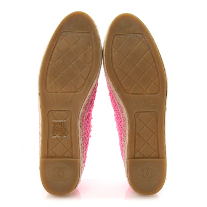 Chanel Tweed Grosgrain CC Espadrilles 41 Pink Black 6 of 9