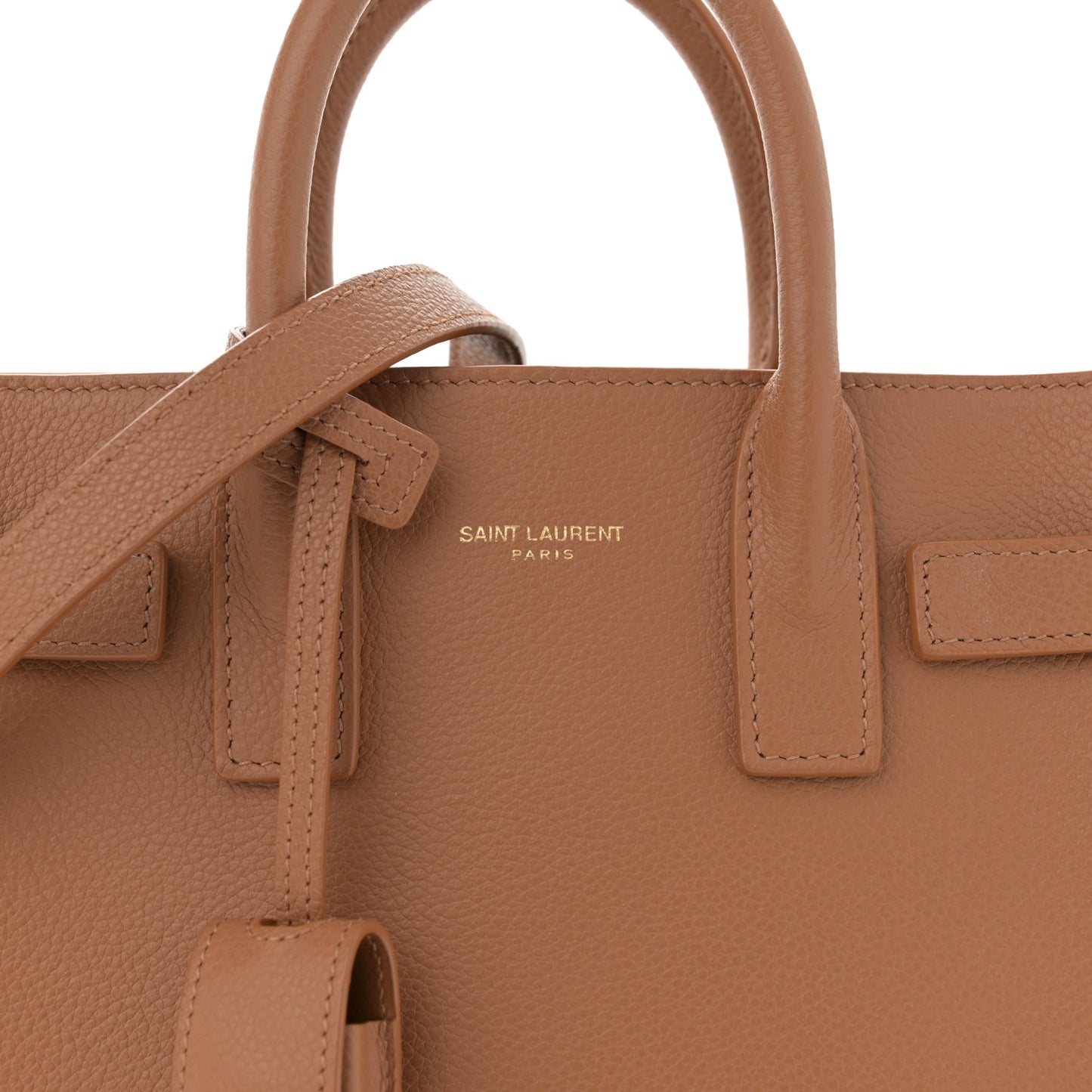 Grained Calfskin Nano Sac De Jour Cinnamon