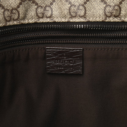 Gucci GG Supreme Monogram Medium Zippered Shopping Tote Dark Brown 6 of 11