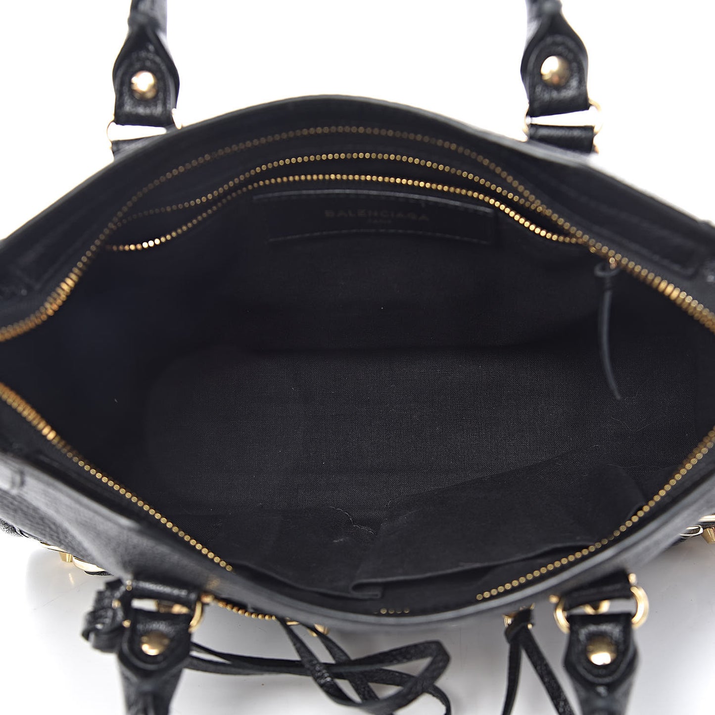 Chevre Gold Metallic Edge Hardware S City Black