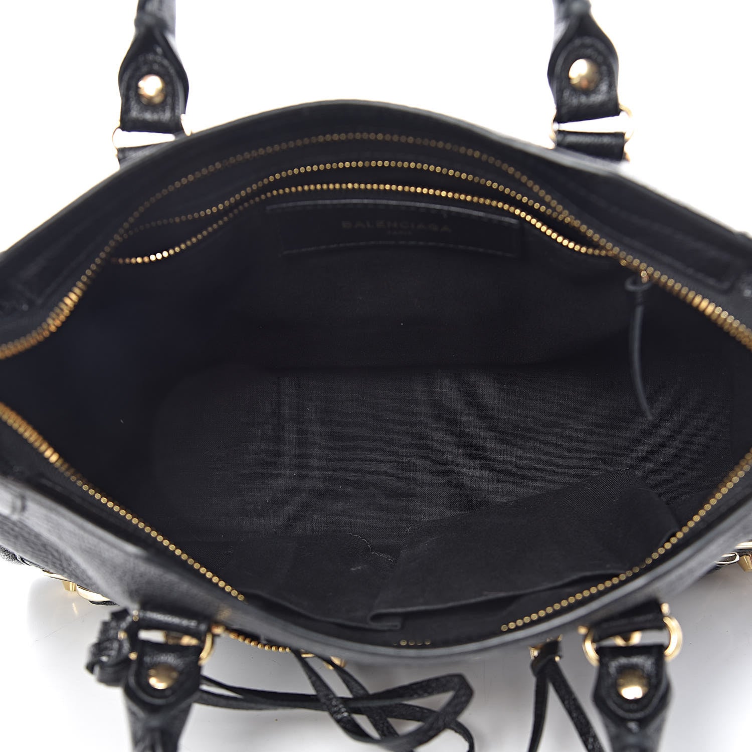 Balenciaga Chevre Gold Metallic Edge Hardware S City Black 7 of 10