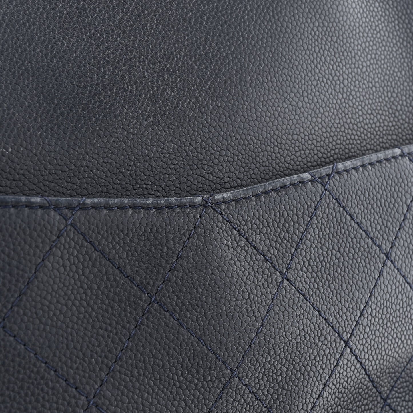 Caviar Large Shopping Tote Navy