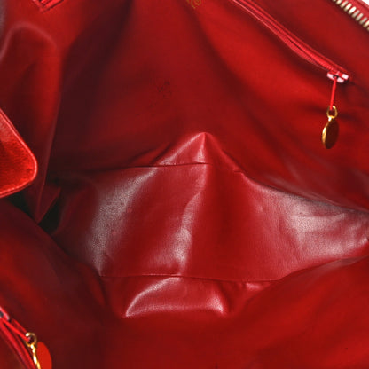 Chanel Caviar Large CC Shoulder Bag Red 5 of 9