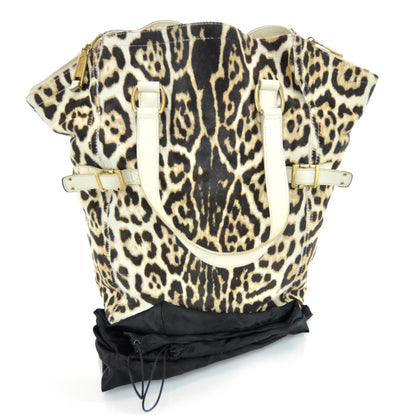 Saint Laurent Leopard Print Pony Hair Large Downtown Tote 3 of 10