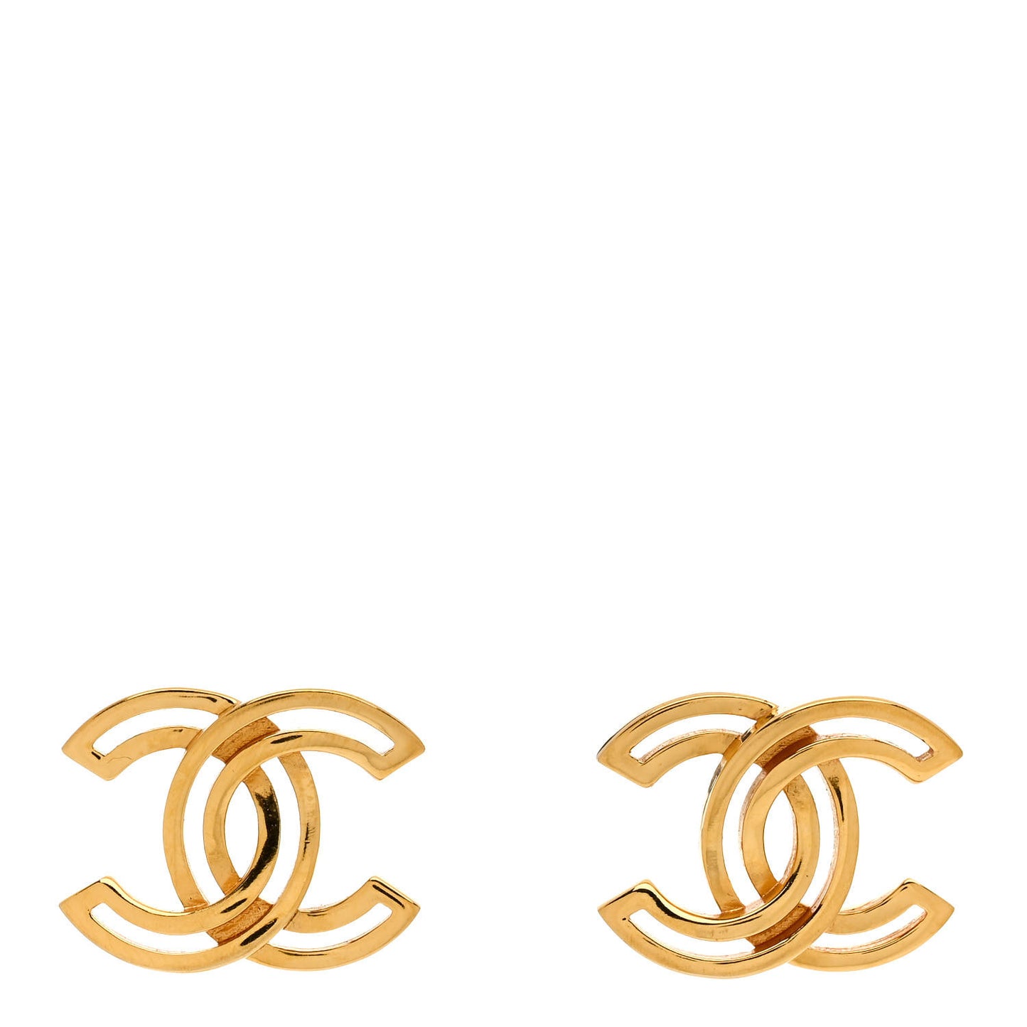 Metal Obazine CC Earrings Gold