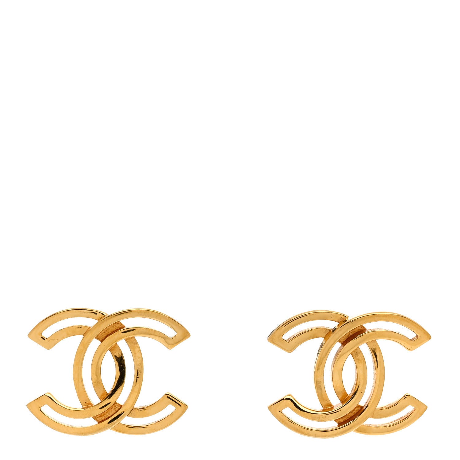 Chanel Metal Obazine CC Earrings Gold 1 of 5