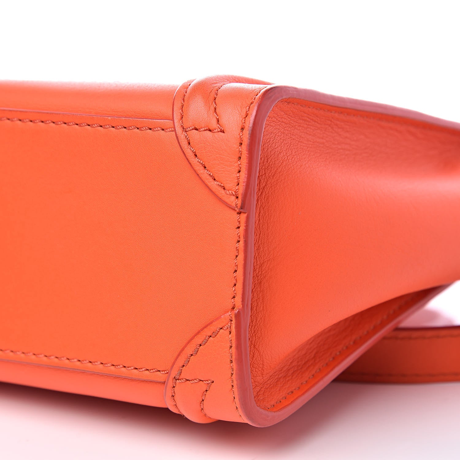 Celine Smooth Calfskin Nano Luggage Fluo Orange 9 of 18