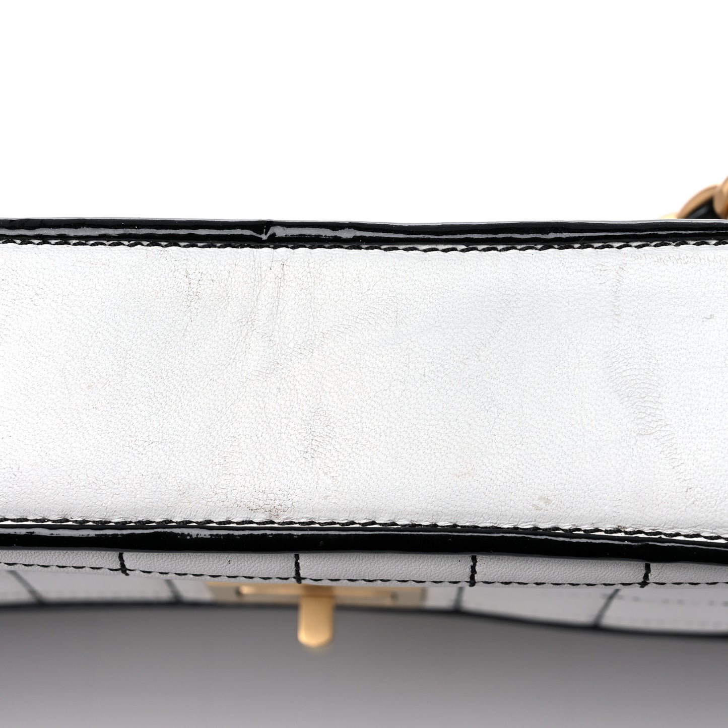 Lambskin Reissue Chocolate Bar Flap White Black