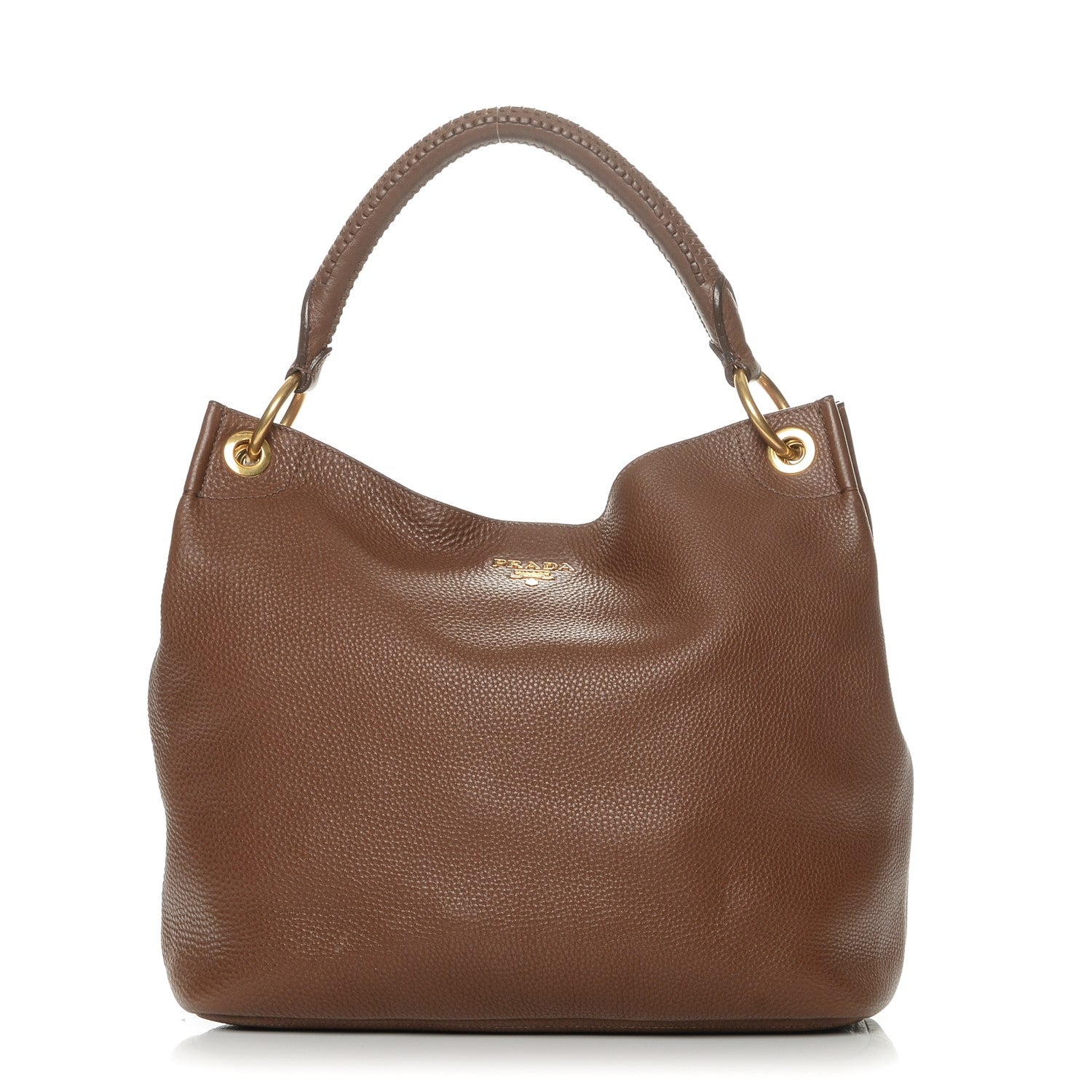 Prada Vitello Daino Hobo Palissandro 1 of 6