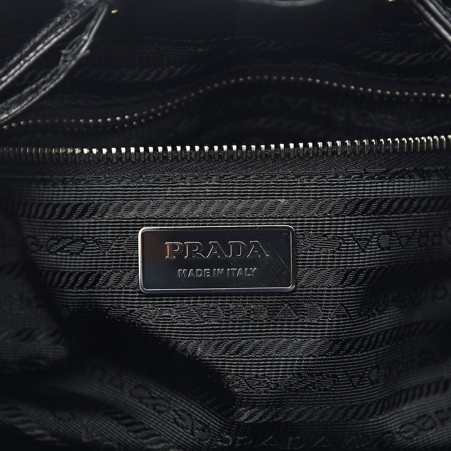 Prada Vitello Daino Drawstring Bucket Black 6 of 12
