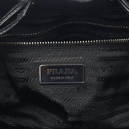Prada Vitello Daino Drawstring Bucket Black 6 of 12