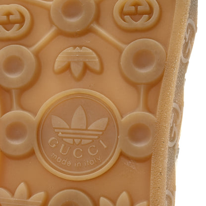 Gucci X ADIDAS Vintage GG Monogram Mens Gazelle Sneakers 9.5 Mid Natural Nut Off White 7 of 10