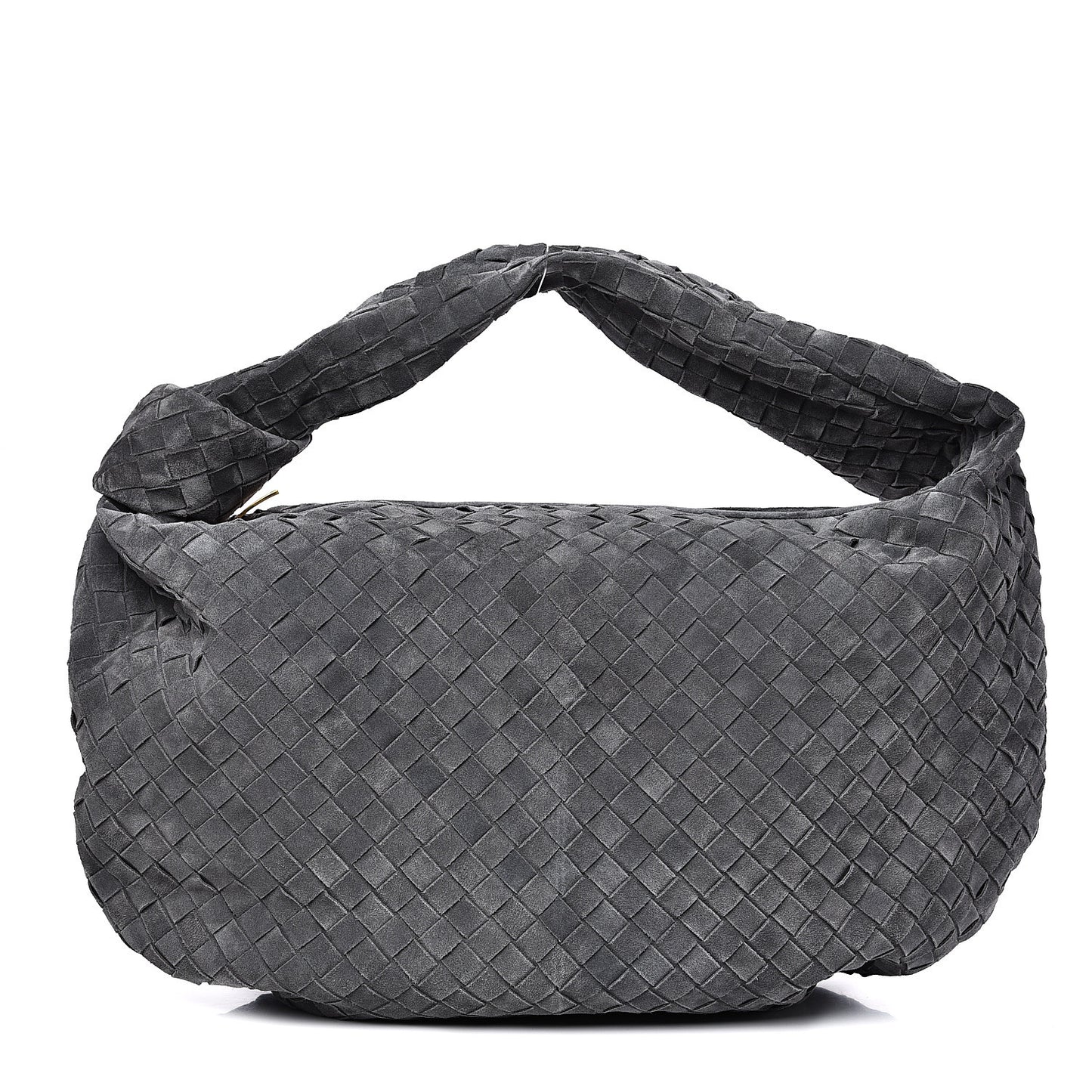 Suede Intrecciato Large Jodie Medium Grey