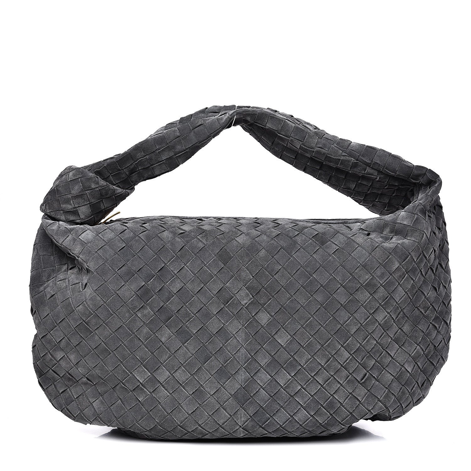 Bottega Veneta Suede Intrecciato Large Jodie Medium Grey 1 of 13