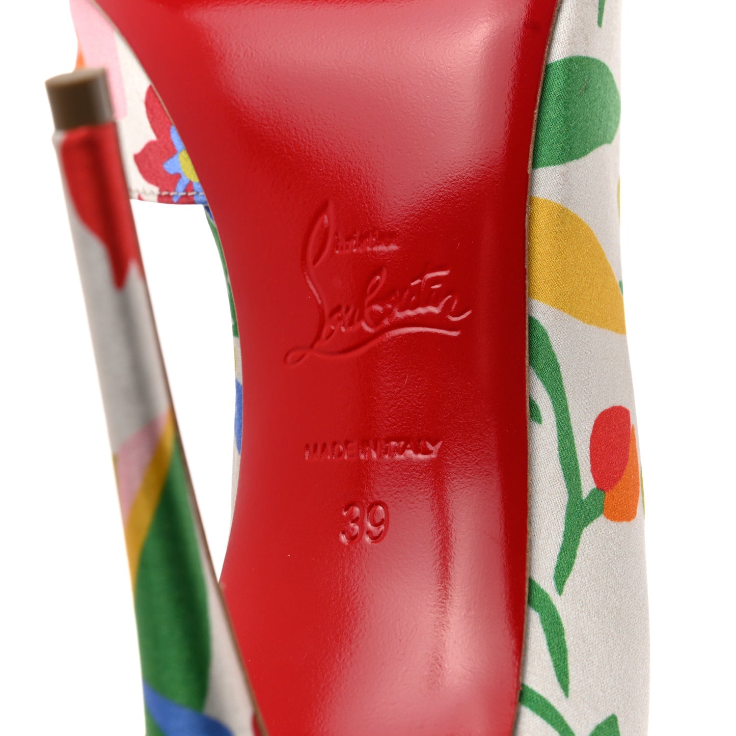 Satin Iriza 100 Crepe Floral Pumps 39 Multicolor