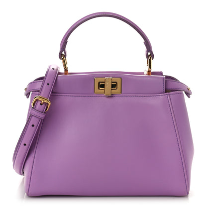Fendi Nappa Stacked Bar Mini Peekaboo Iconic Satchel Violetta 1 of 8