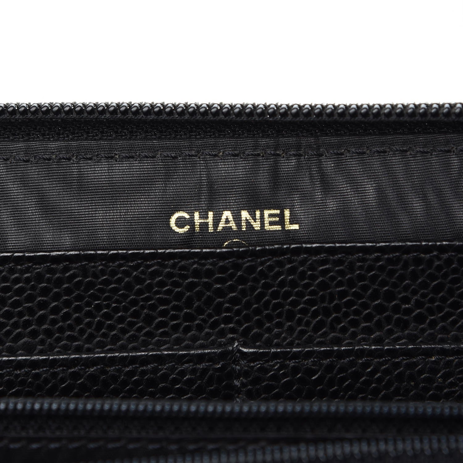 Chanel Caviar CC Timeless Large Zip Around Wallet Black 5 of 12