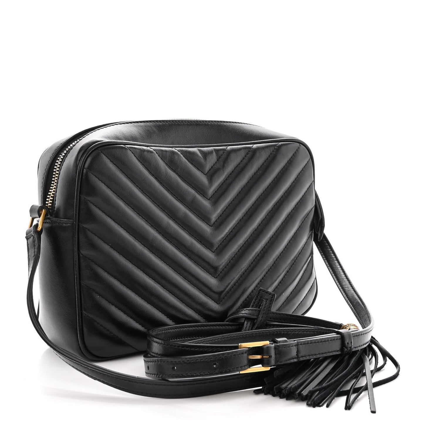 Calfskin Matelasse Monogram Lou Camera Bag Black