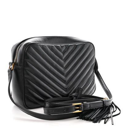 Saint Laurent Calfskin Matelasse Monogram Lou Camera Bag Black 3 of 11