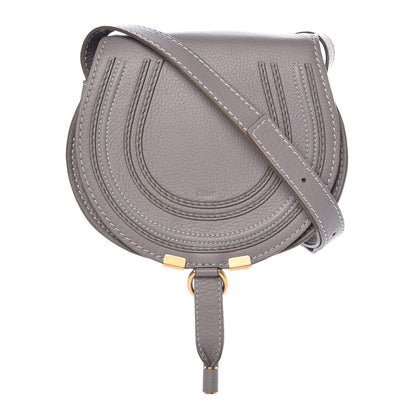 Chloe Calfskin Mini Marcie Round Crossbody Bag Cashmere Grey 1 of 11