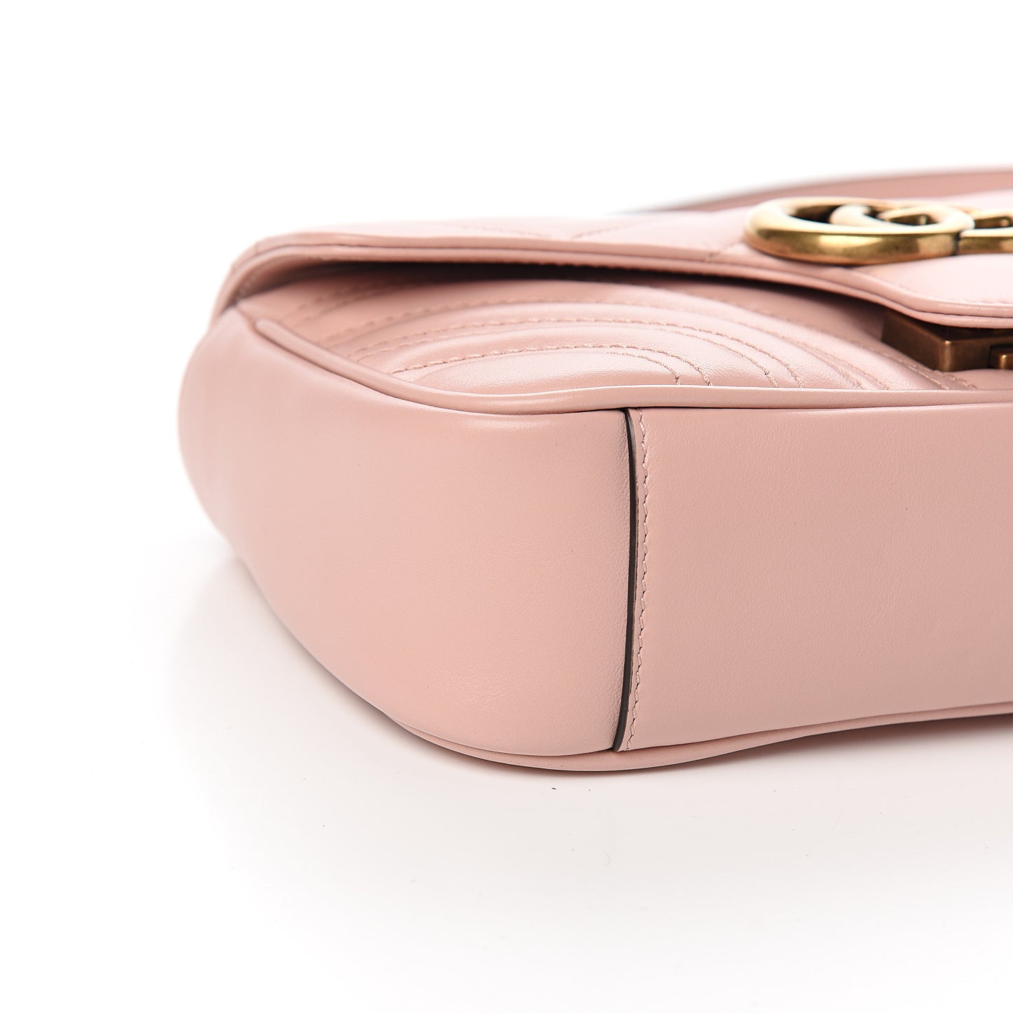 Calfskin Matelasse Mini GG Marmont Shoulder Bag Perfect Pink
