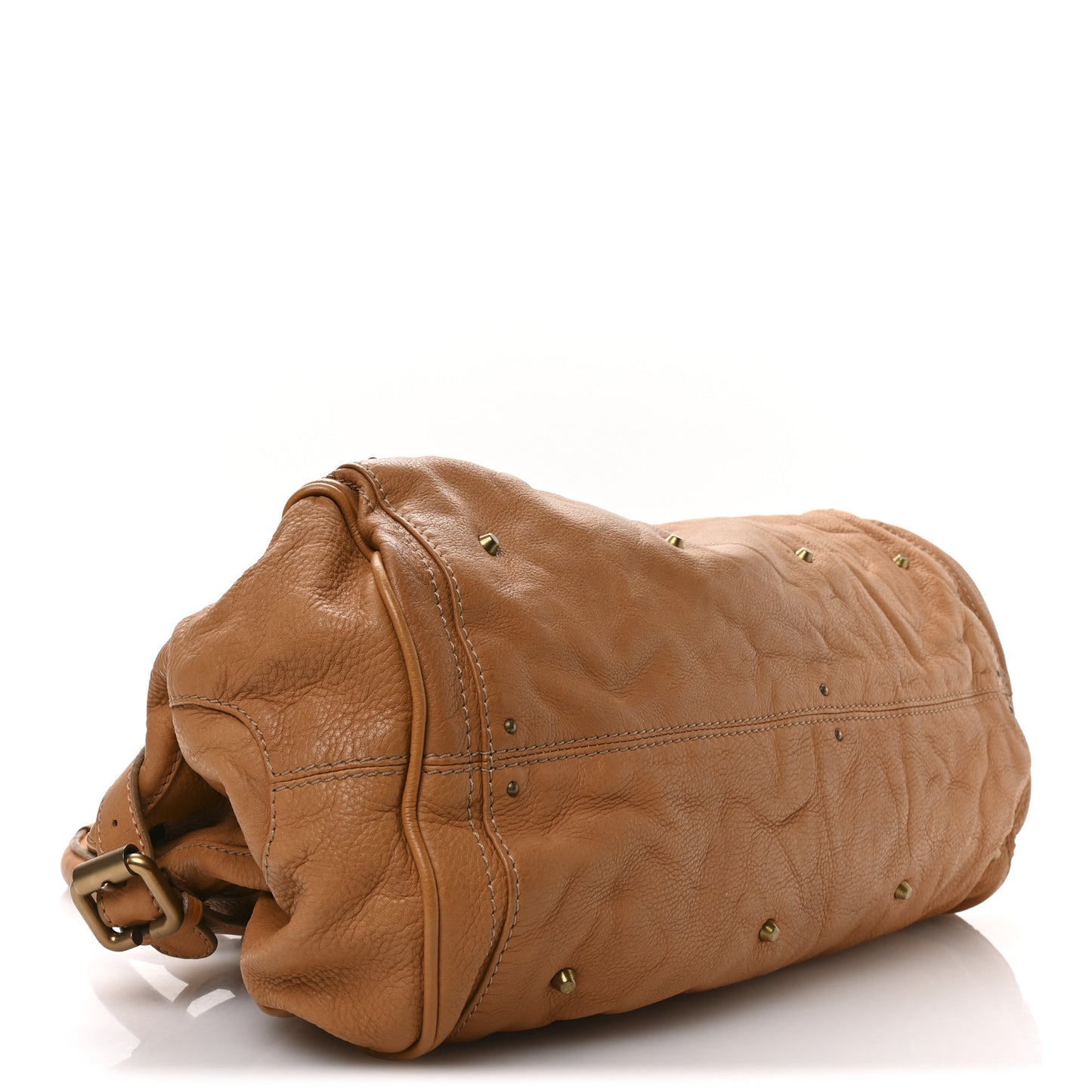 Calfskin Large Paddington Satchel Beige
