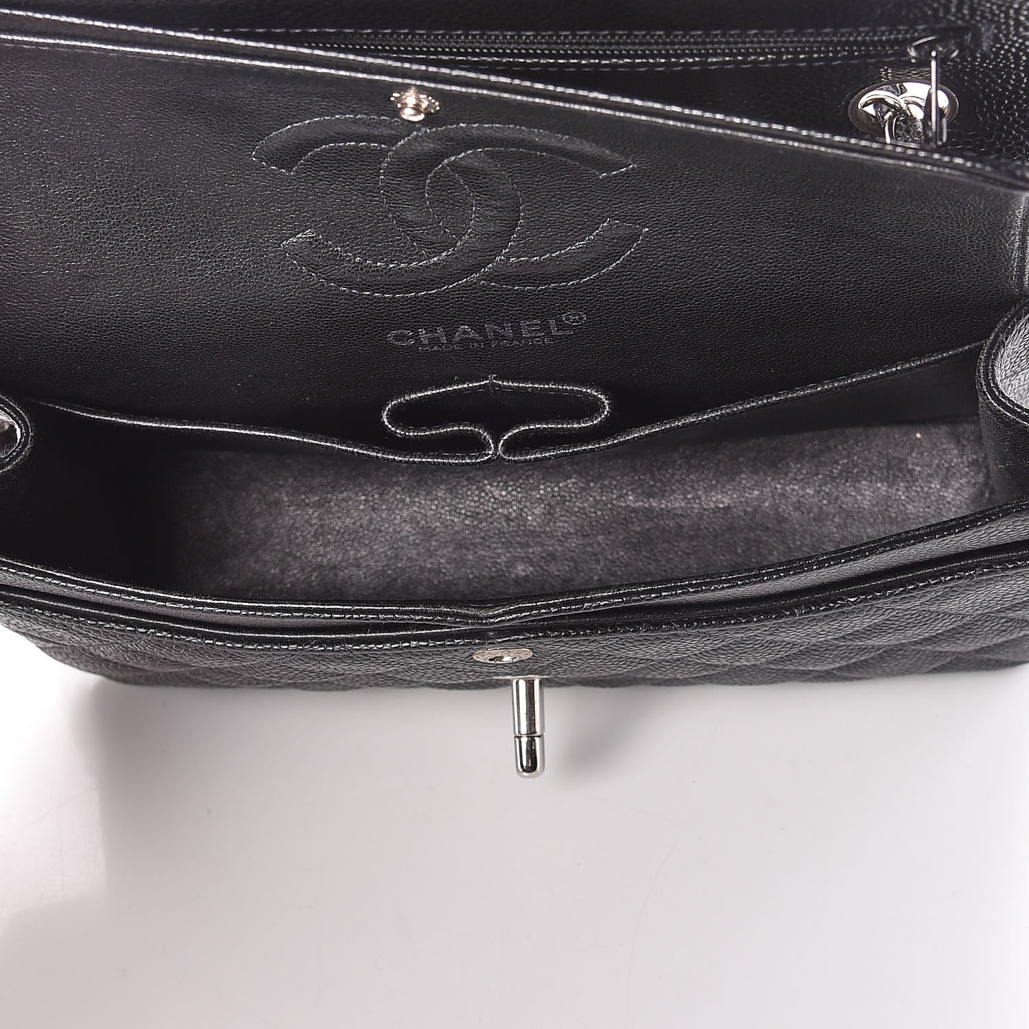 Chanel Caviar Quilted Small Double Flap Black 8 of 10