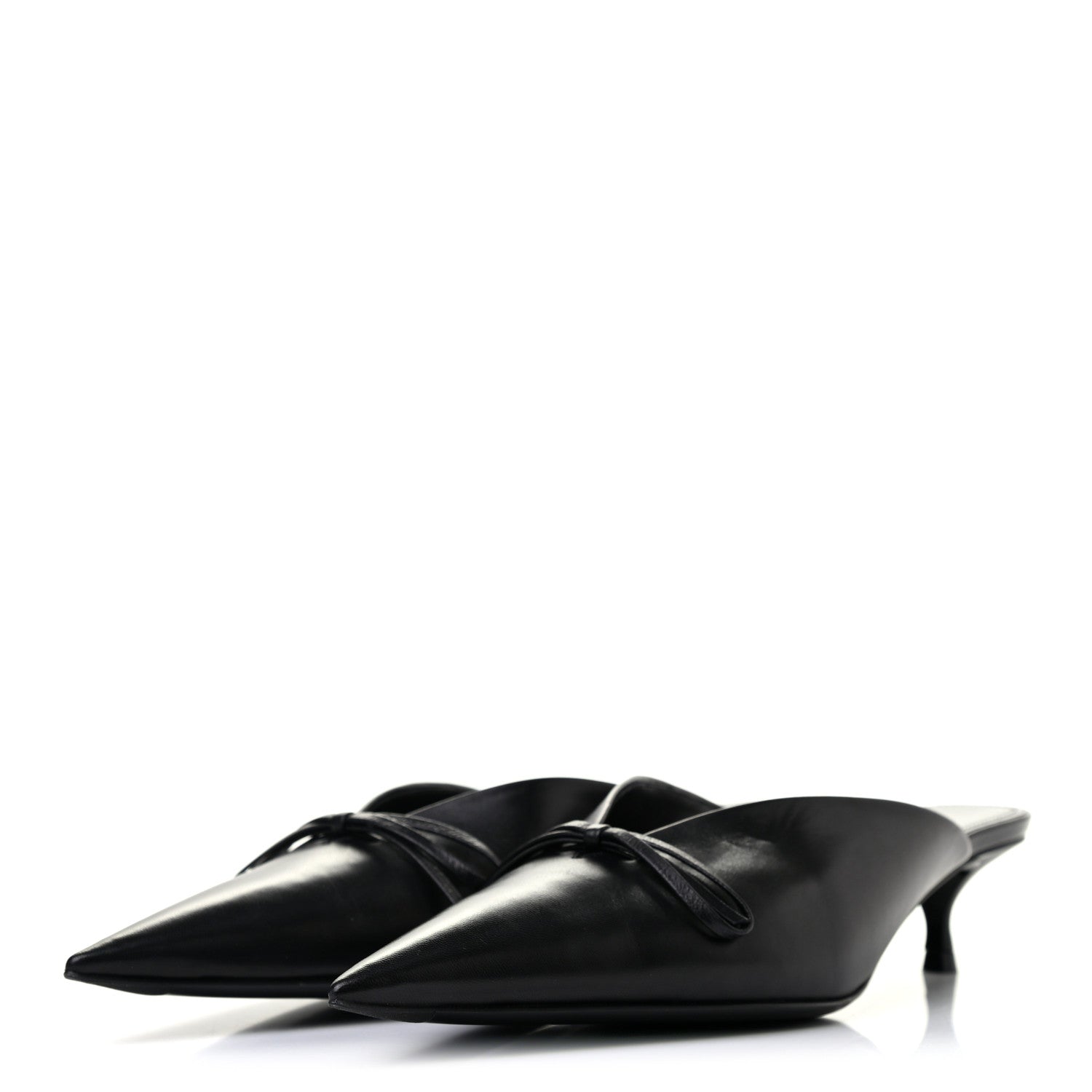 Balenciaga Goatskin Pointed Toe Knife Mules 38 Black 3 of 8