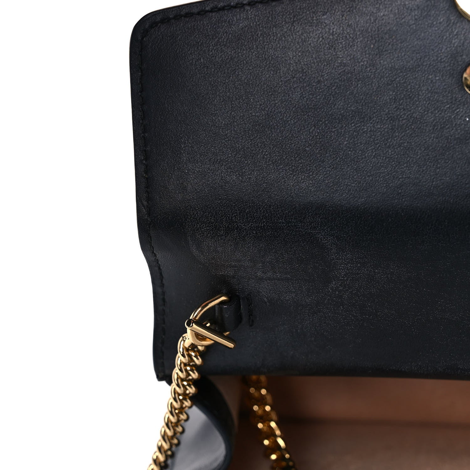 Gucci Calfskin Super Mini Sylvie Chain Shoulder Bag Blue 11 of 11