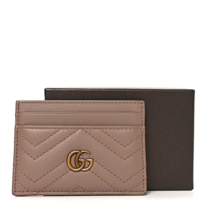 Gucci Calfskin Matelasse GG Marmont Card Holder Porcelain Rose 7 of 7