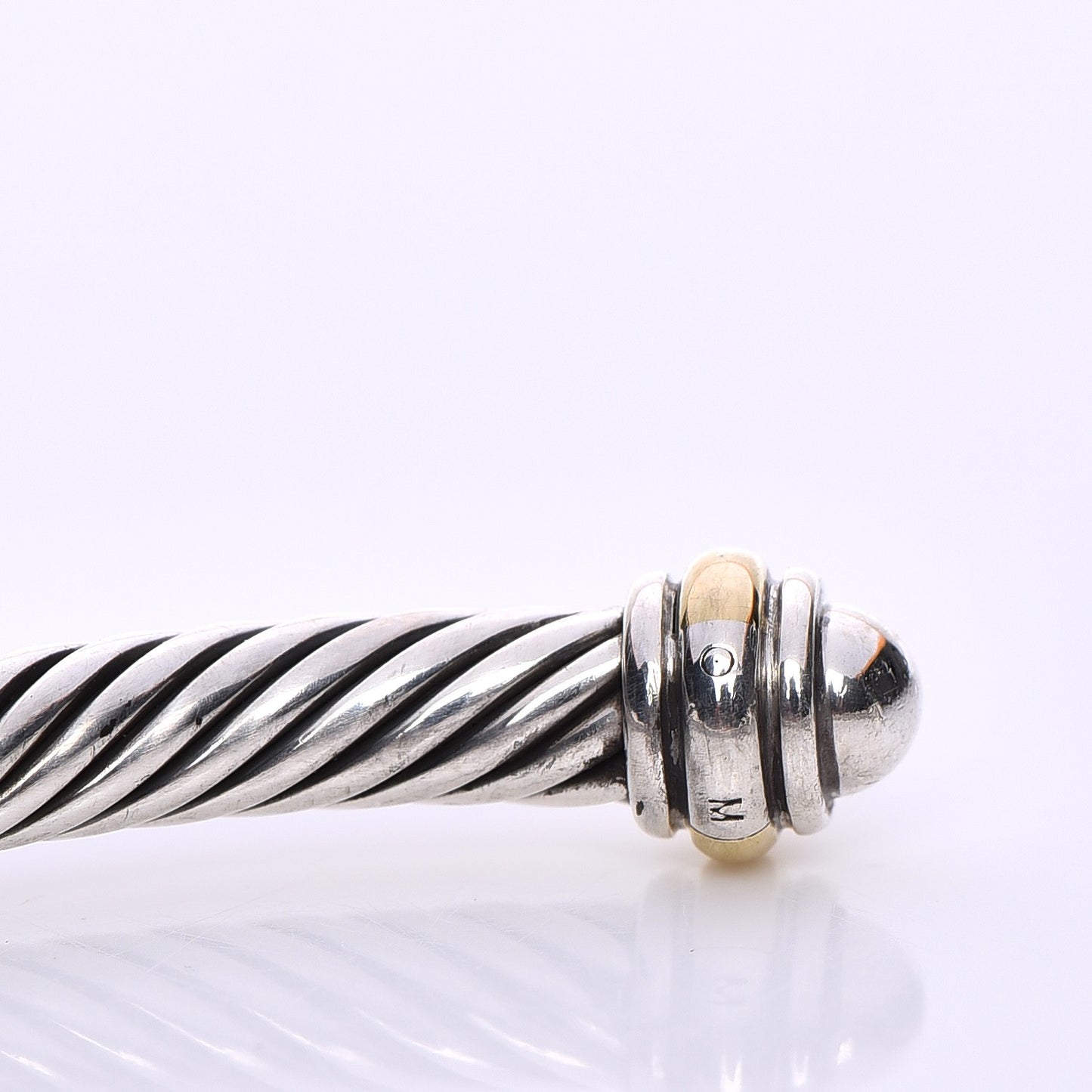 Sterling Silver 18K Yellow Gold 4mm Cable Classics Bracelet