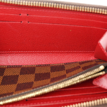 Louis Vuitton Damier Ebene Clemence Wallet Cherry 5 of 7
