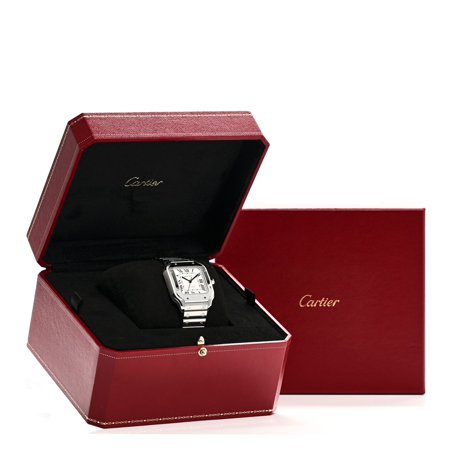 Stainless Steel 35mm Santos de Cartier Automatic Watch