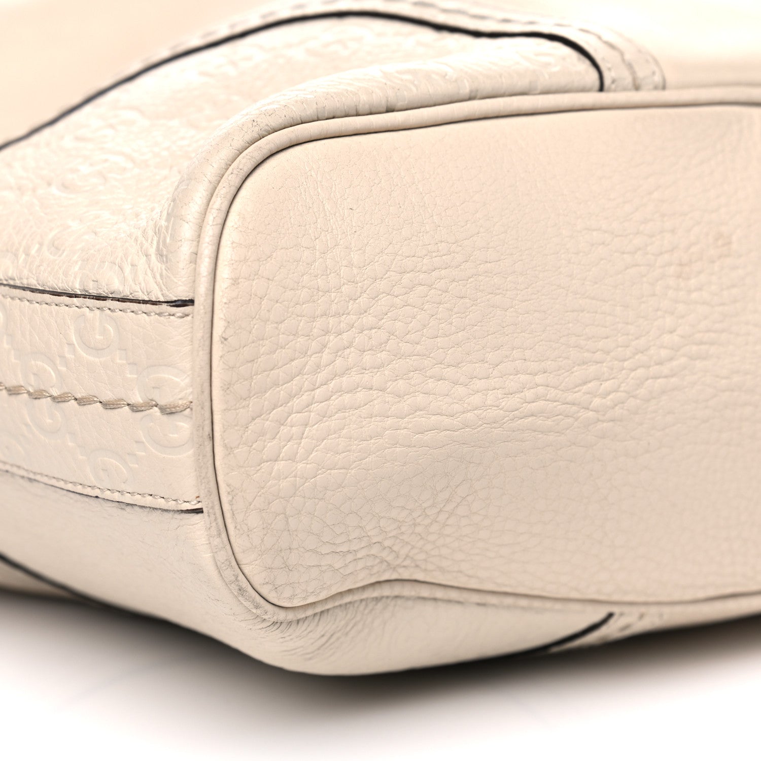 Gucci Calfskin Guccissima Trim Large Signoria Hobo Ivory 5 of 9