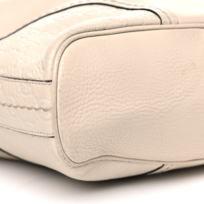 Gucci Calfskin Guccissima Trim Large Signoria Hobo Ivory 5 of 9