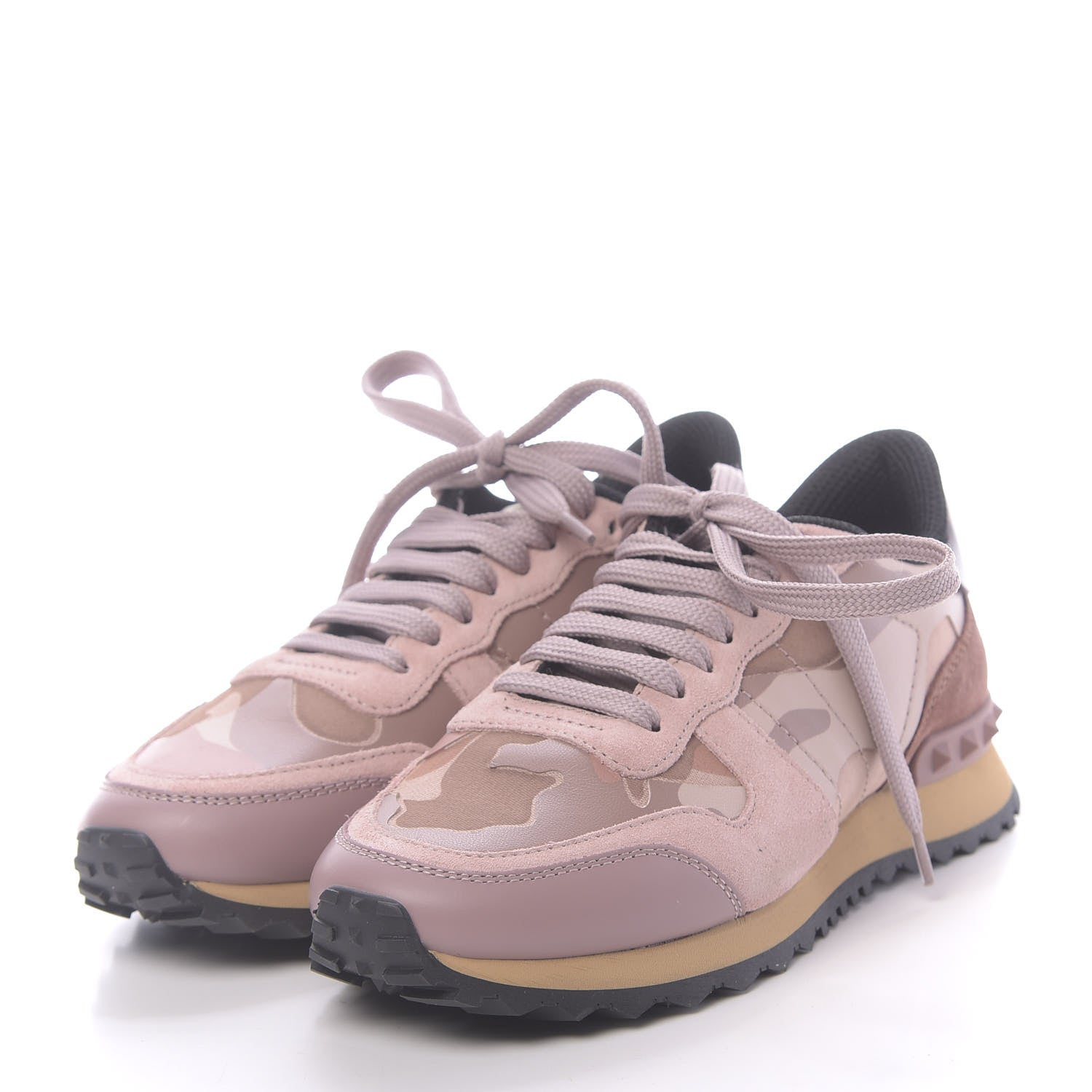 Valentino Garavani Nappa Suede Camouflage Womens Rockrunner Sneakers 35.5 Multicolor 3 of 10