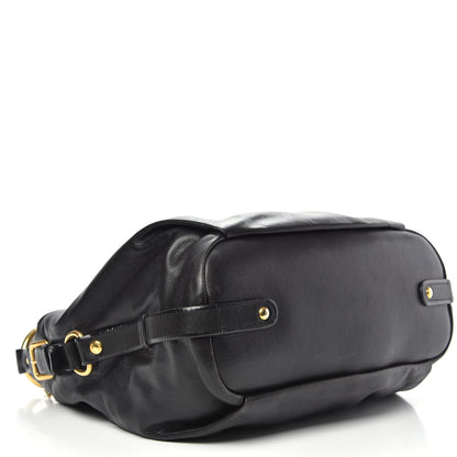 Prada Soft Calf Hobo Black 4 of 11