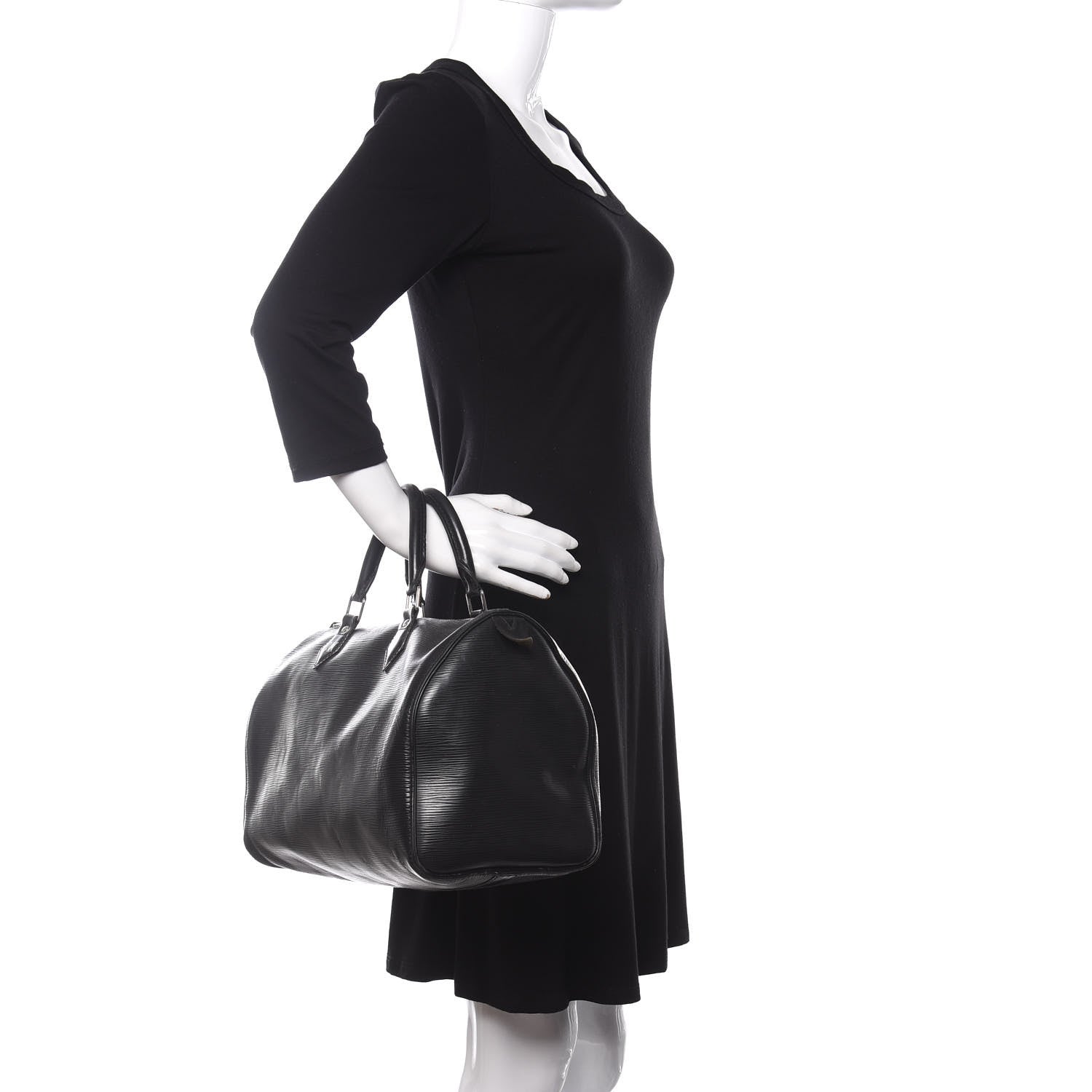 Louis Vuitton Epi Speedy 30 Black 2 of 23