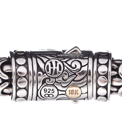 John Hardy Sterling Silver 18K Yellow Gold Diamond 8mm Naga Bracelet 4 of 4