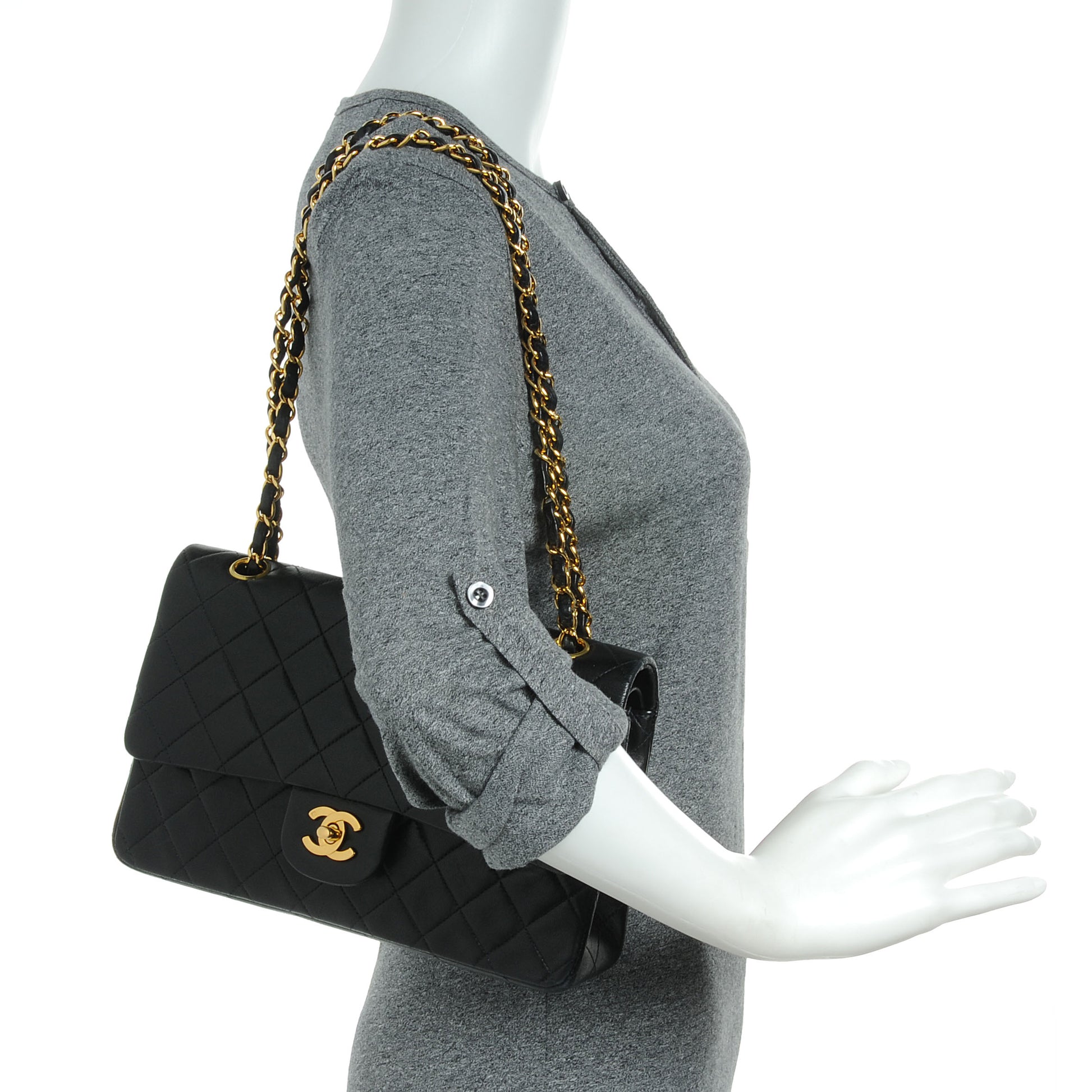 Chanel Lambskin Medium Double Flap Black 2 of 6