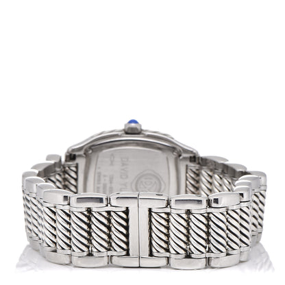 David Yurman Stainless Steel Diamond Bezel Mother of Pearl 25mm Thoroughbred Quartz Watch 4 of 6