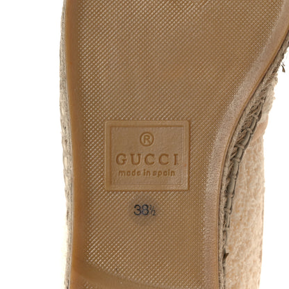 Gucci Terry Cloth Interlocking G Espadrilles 38.5 Ivory Dusty White Beige 8 of 11