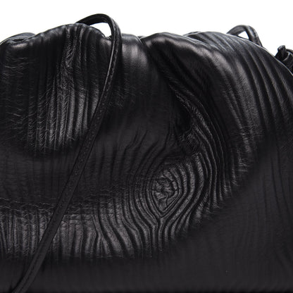 Bottega Veneta Bark Calfskin Embossed The Mini Pouch Clutch Black 9 of 9