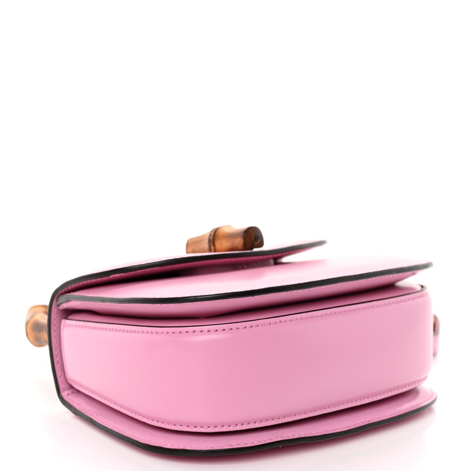 Gucci Boarded Dyana Lux Calfskin Web Mini Bamboo 1947 Top Handle Bag Nice Pink 4 of 10