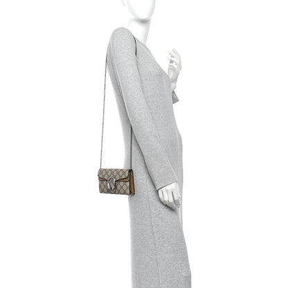 Gucci GG Supreme Monogram Super Mini Dionysus Shoulder Bag Taupe 2 of 10