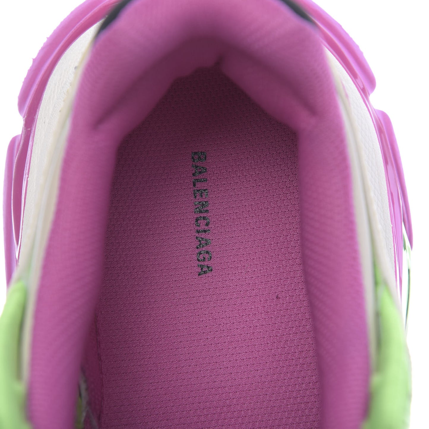 Rubber Mesh Bi-Color Mens Track.2 Open Sneakers 41 White Green Pink